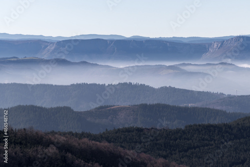 Views from Kolometa mountain and surrounding area in Gorbea Natural Park (Spain)