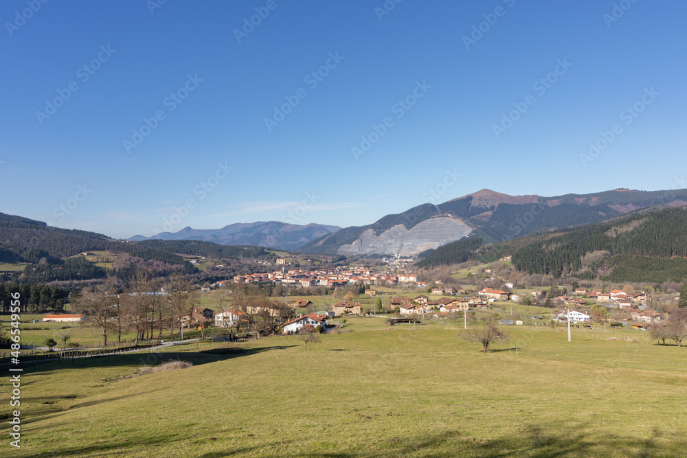 Views from Kolometa mountain and surrounding area in Gorbea Natural Park (Spain)