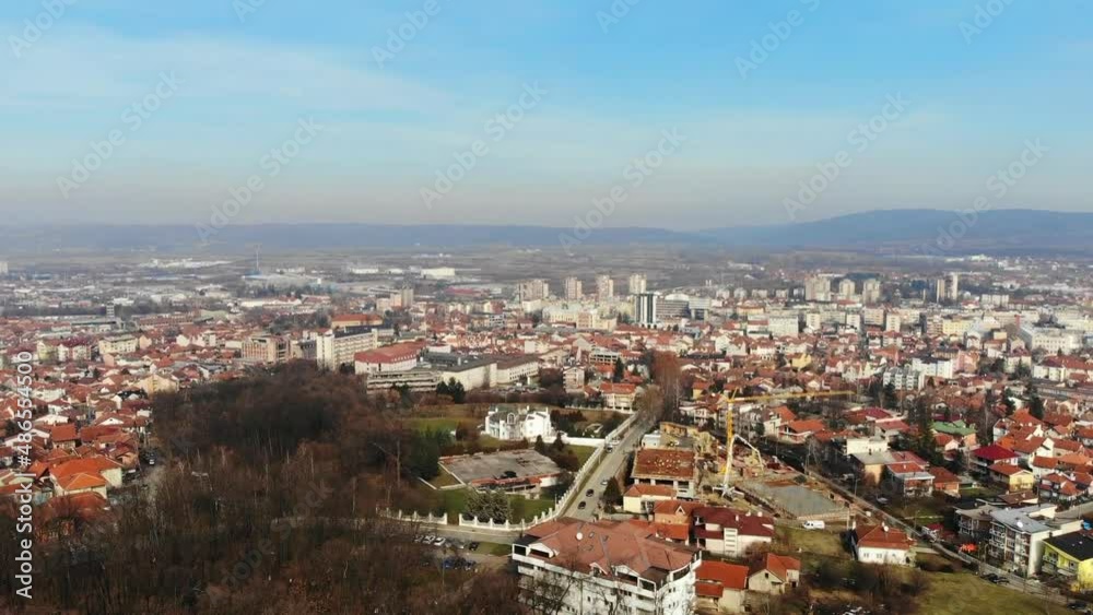 Aerial view of the city, Krusevac - Serbia Aerial view of the city, Krusevac - Serbia