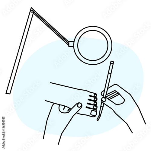 Podiatry tools vector illustartion of podiatry for icon