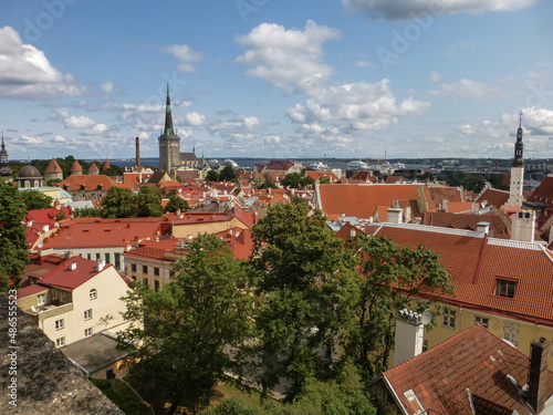Rooftops of Tallinn from a bird's eye view