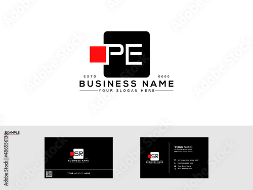 Initial Alphabet PE Logo Design, letter Pe Logo Letter vector for your business card or your personal business