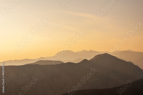 Mountaiscape view from mountains Kotor, Montenegro
