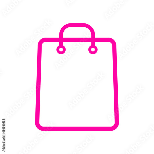 Bag icon vector template | shopping bag icon colorful
