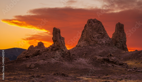 Trona Pinnacles at Sunset at 