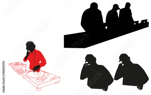 set Dj suonare musica dischi skretch vintage vinili mixer musica locali discoteche tekno elettronica festa party
