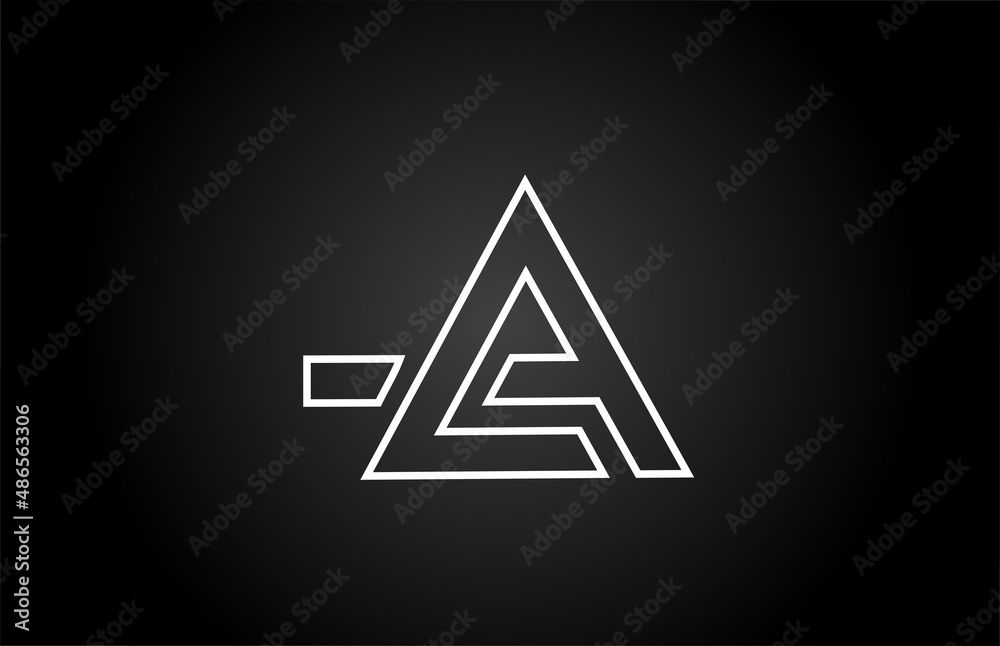 line A black and white alphabet letter logo icon design . Creative template for company and business line A black and white alphabet letter logo icon design . Creative template for company and business