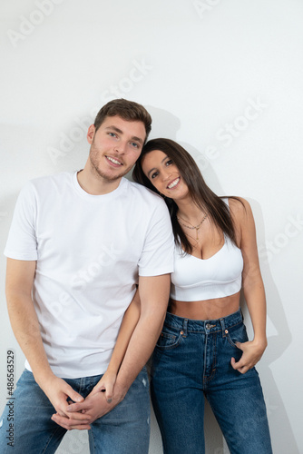 young wedding couple, in love, posing and smiling. concept of love, valentine's day