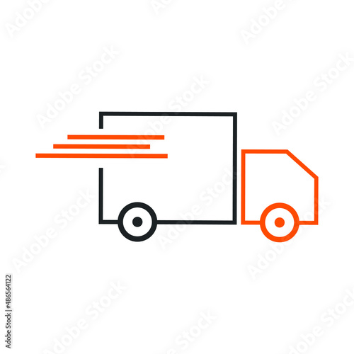 Delivery truck icon vector template | fast shipping delivery | delivery service 
