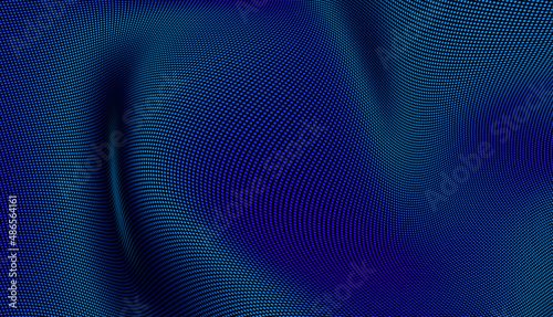 Abstract gradient wave of particles. Digital background. Futuristic vector illustration.