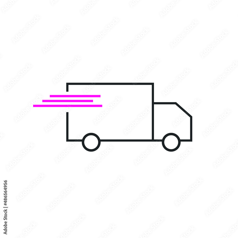 Delivery truck icon vector template | fast shipping delivery | delivery service 
