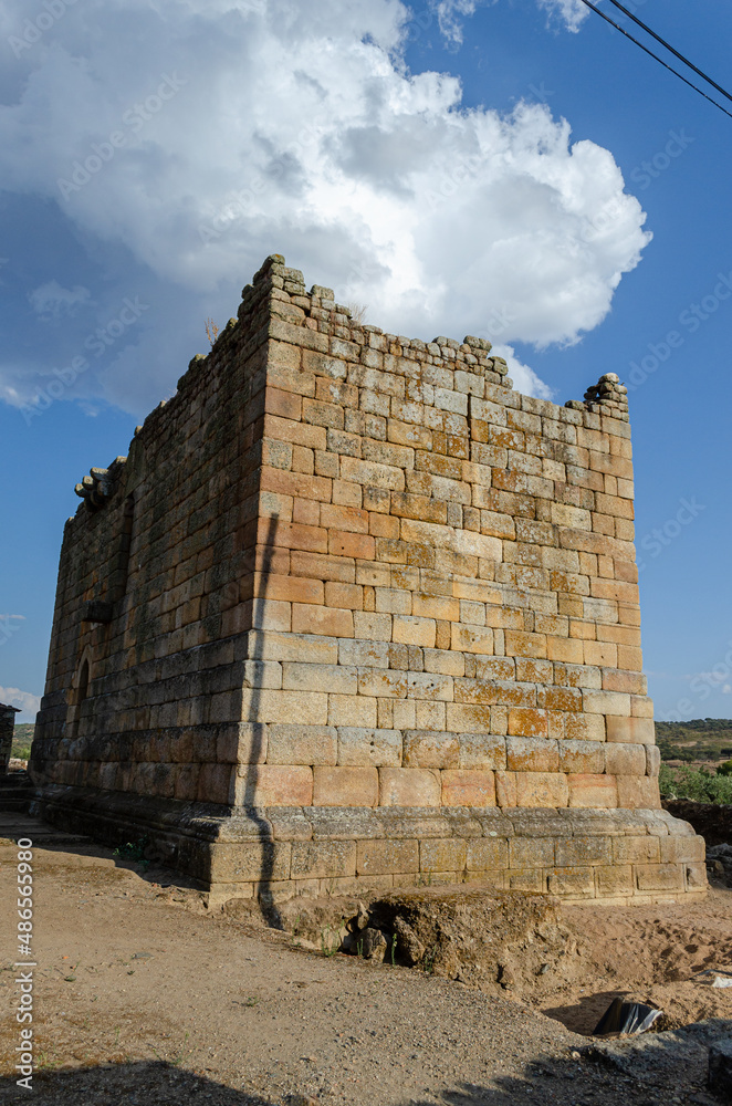 Medieval tower of the historical village of Idanha-a-Velha. Portugal heritage