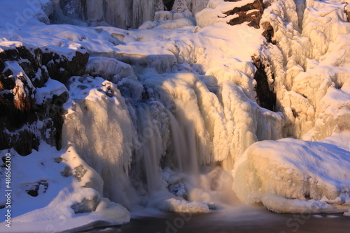 frozen water in the waterfall - Lysaker