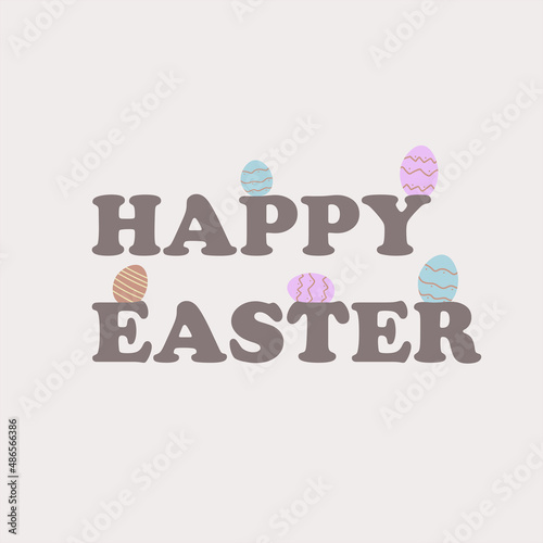 Happy easter postcard egg  springtime