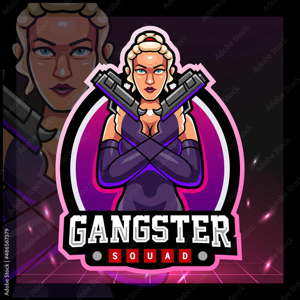 Gangster mascot. esport logo design Gangster mascot. esport logo design