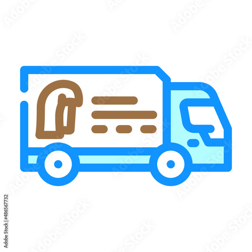 departure of specialist color icon vector. departure of specialist sign. isolated symbol illustration