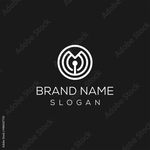 Initial CM MC OM MO modern monogram and elegant logo design, photo