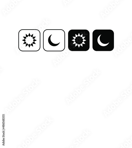 Vector day night switch. Mobile app interface design concept. Dark mode switch. Day and night mode gadget application. Light and dark icon. sun and moon with dark and light icon.