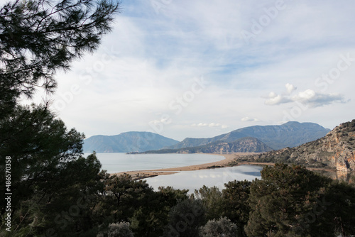 Dalyan delta and Iztuzu beach, Turkey. Travel, vacation destination spot. 