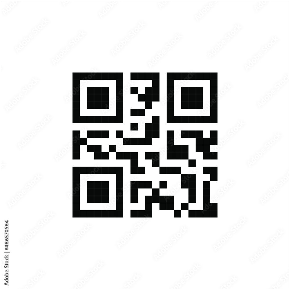 Label with a QR code. Sticker with barcode and QR code for marking