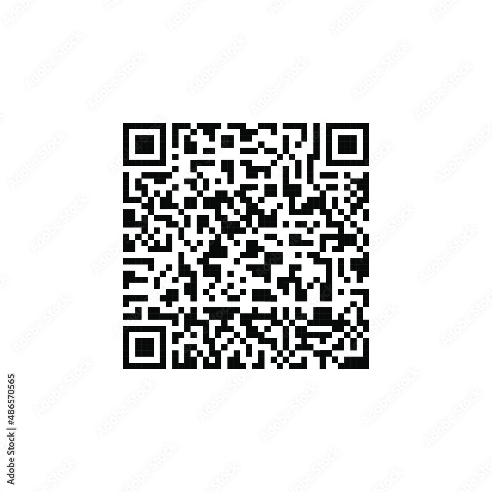 Label with a QR code. Sticker with barcode and QR code for marking