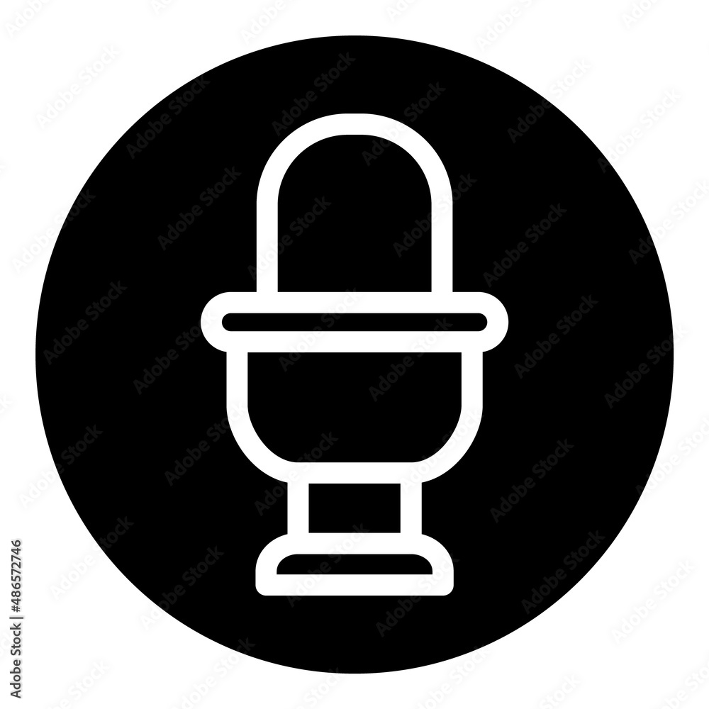 Toilet Flat Icon Isolated On White Background Toilet Flat Icon Isolated On White Background