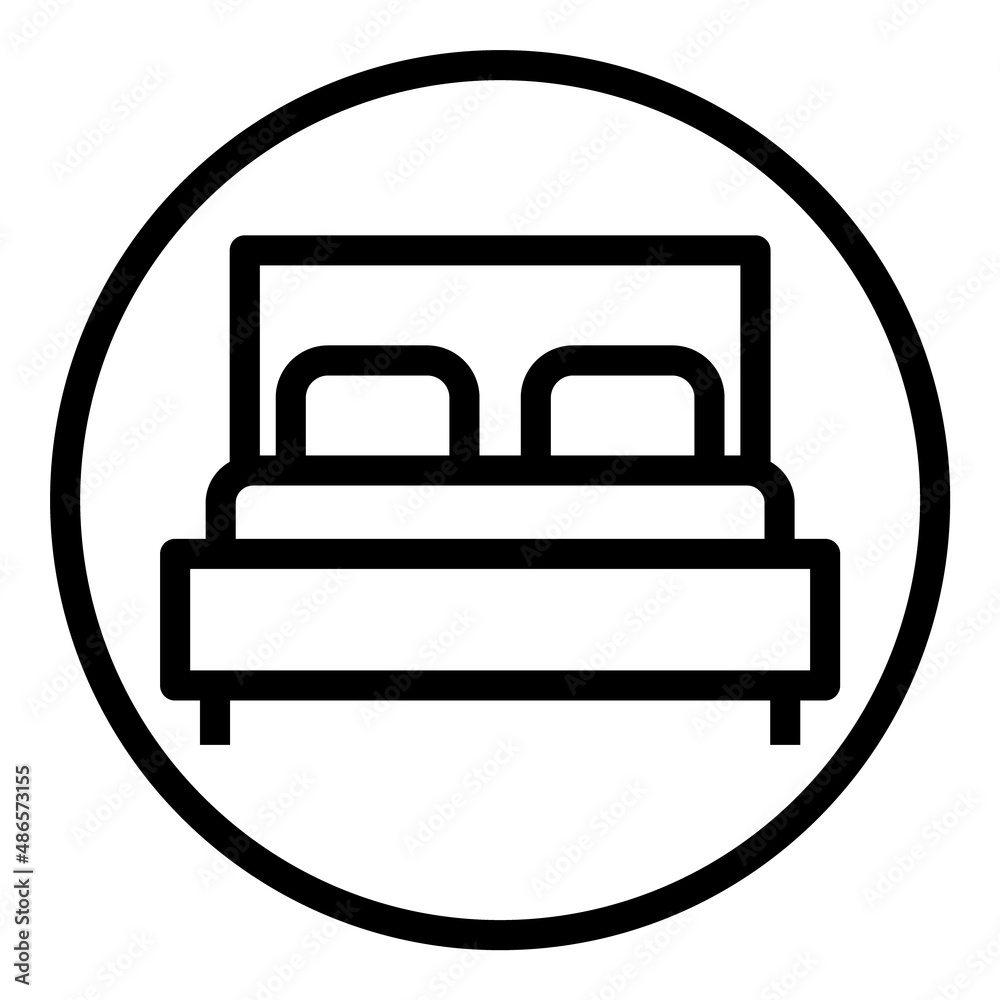 Bed Flat Icon Isolated On White Background Bed Flat Icon Isolated On White Background