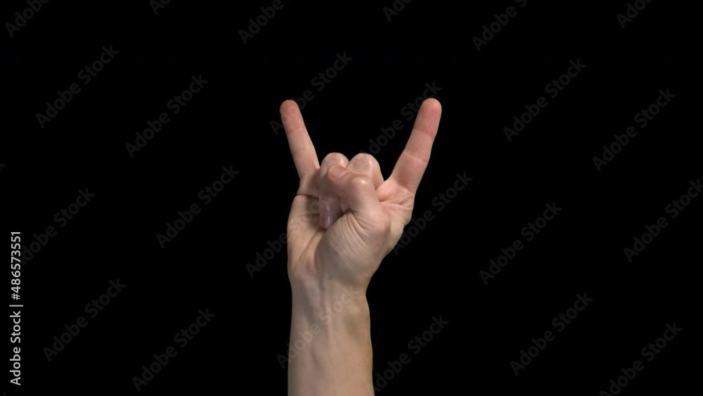 Hand Flashing The Rock And Roll Symbol Hand Flashing The Rock And Roll Symbol