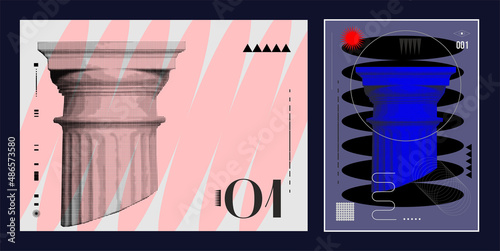 Art poster. Abstract picture. Trendy painting for the interior. Vector illustration. Modern background for cover, banner, postcard.