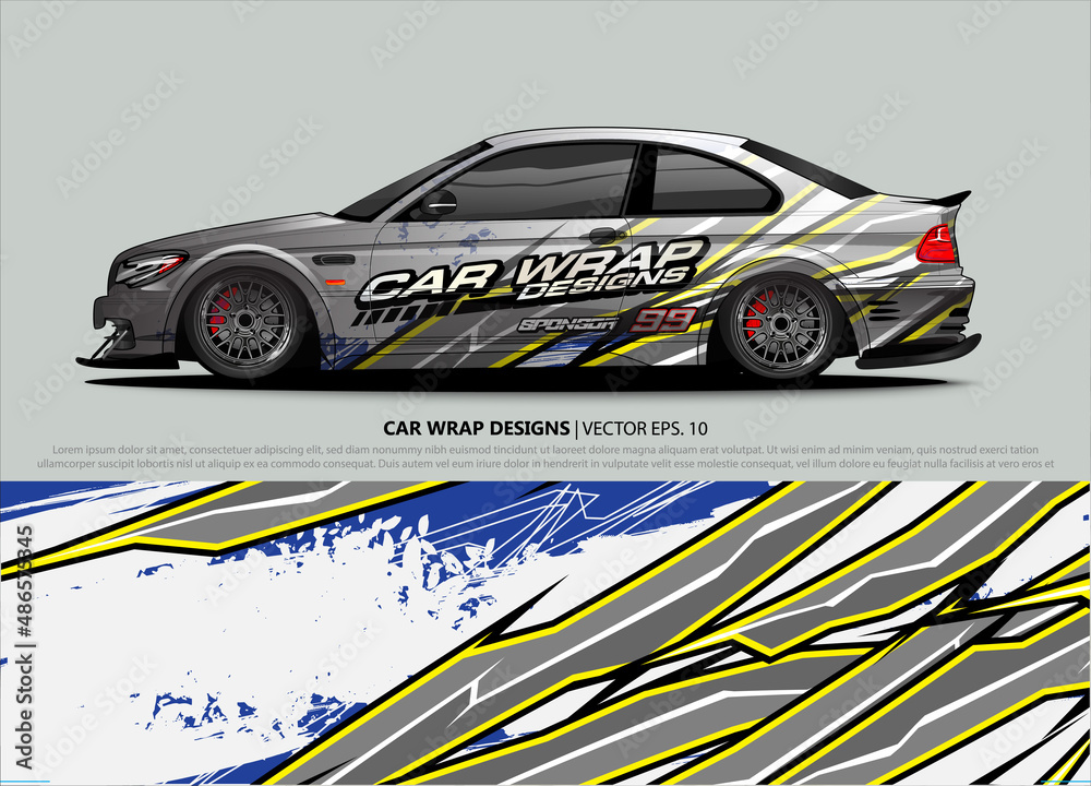 car wrap design. simple lines with abstract background vector car wrap design. simple lines with abstract background vector