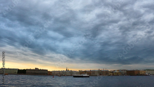 clouds over the river