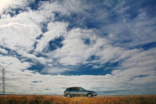 car in the field