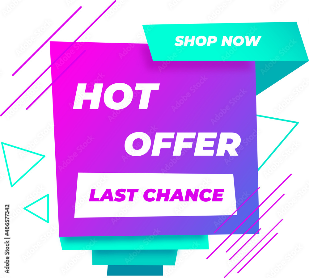 Web banner with text for business and shop sale hot offer Web banner with text for business and shop sale hot offer