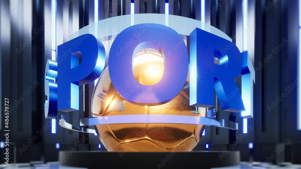Fototapeta premium Background Introduction Sports . 3d rendering