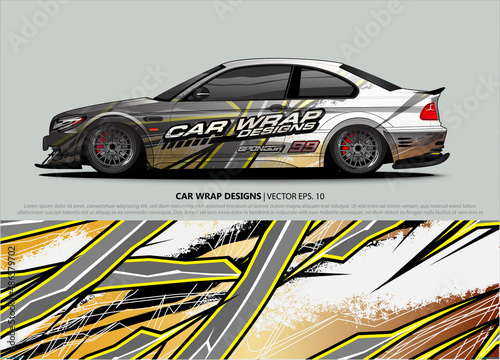 car wrap design. simple lines with abstract background vector © talentelfino