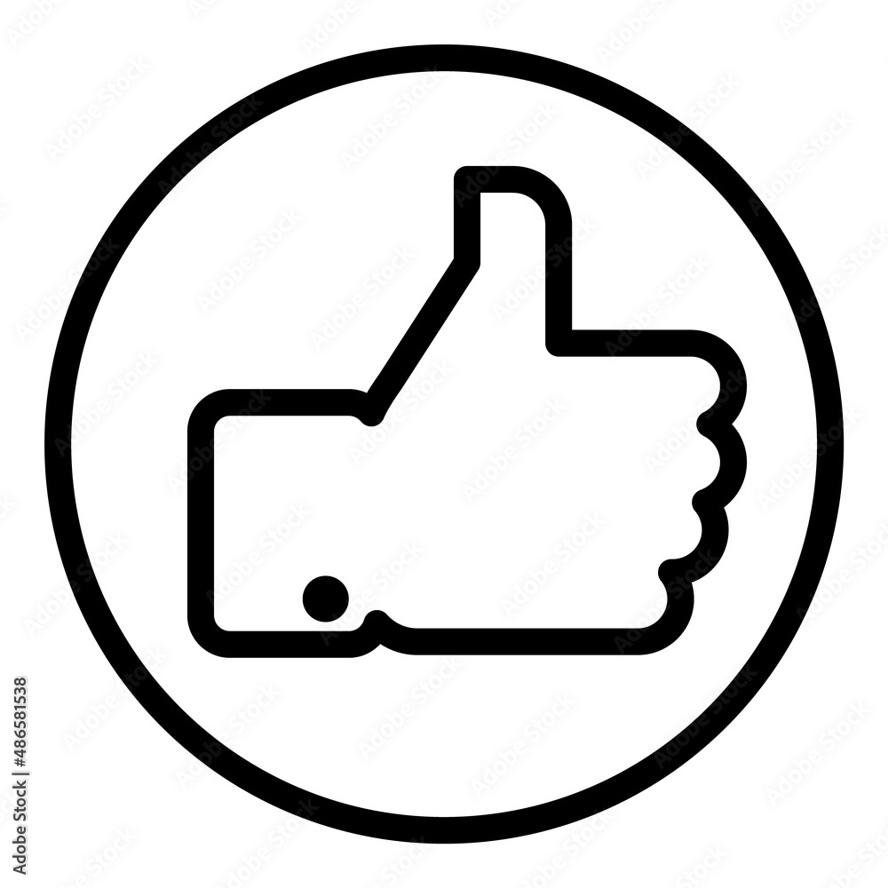 Like Button Flat Icon Isolated On White Background Like Button Flat Icon Isolated On White Background