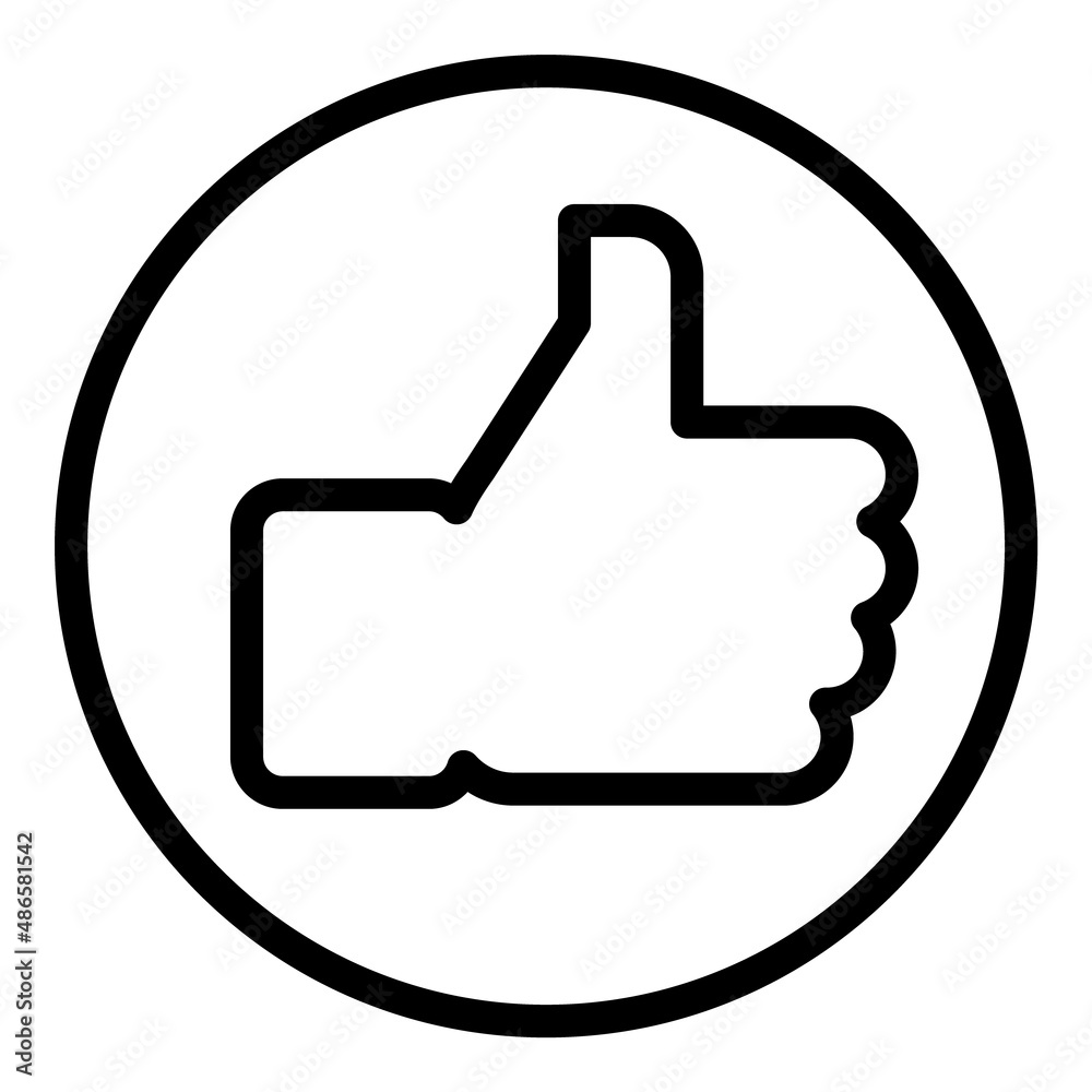 Like Button Flat Icon Isolated On White Background Like Button Flat Icon Isolated On White Background