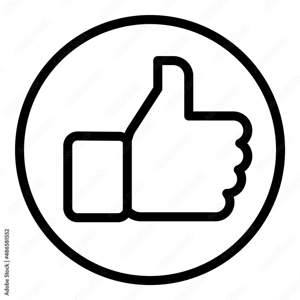 Like Button Flat Icon Isolated On White Background Like Button Flat Icon Isolated On White Background