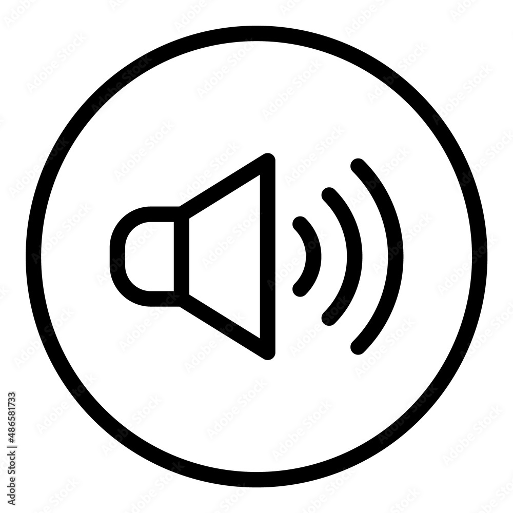 Sound Button Flat Icon Isolated On White Background Sound Button Flat Icon Isolated On White Background