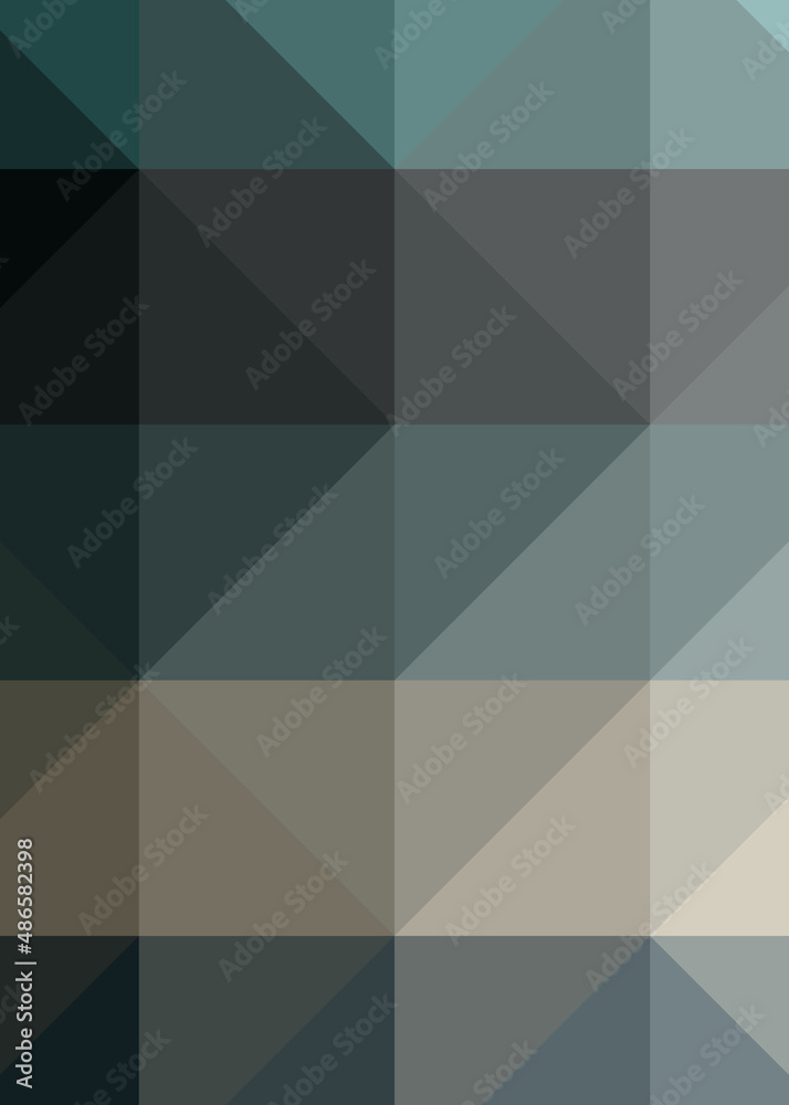 Fototapeta premium Abstract color Low-Polygones Generative Art background illustration