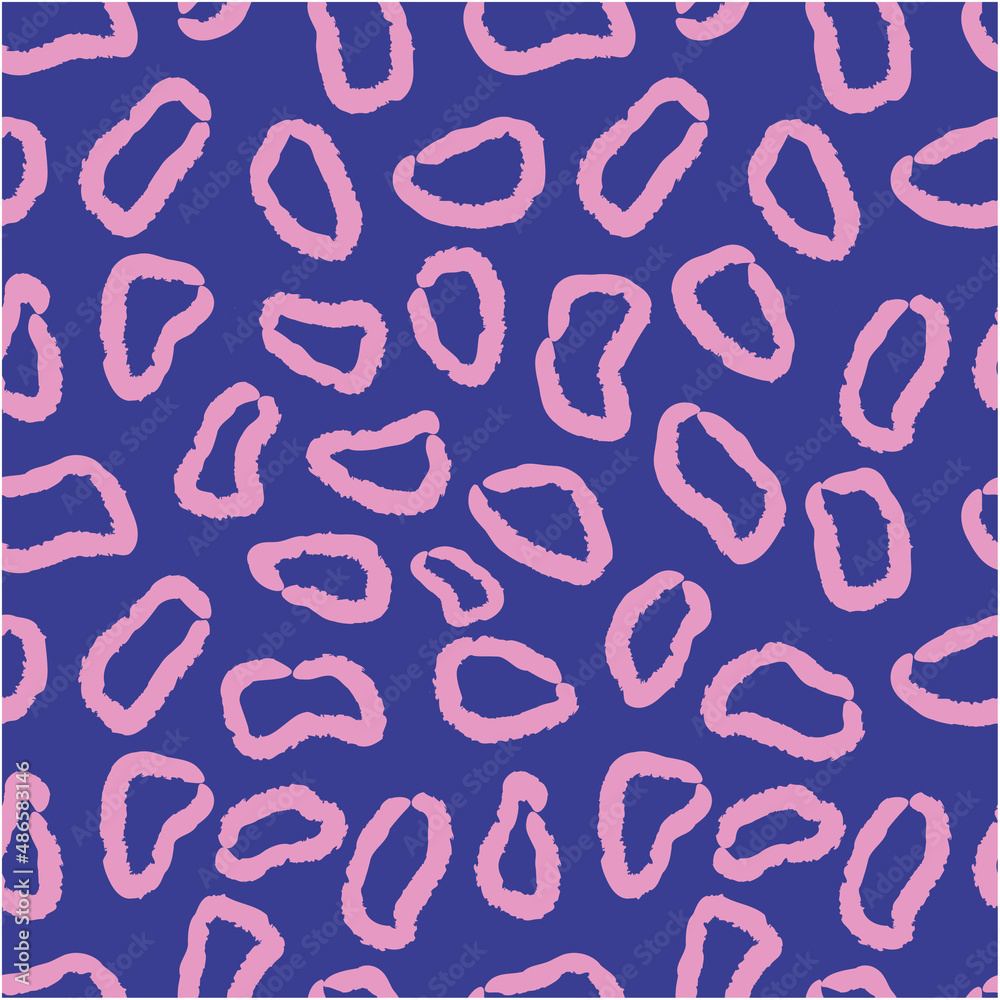 Leopard blue pink pattern. Leopard skin