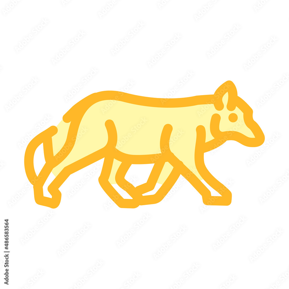 fox animal color icon vector. fox animal sign. isolated symbol illustration