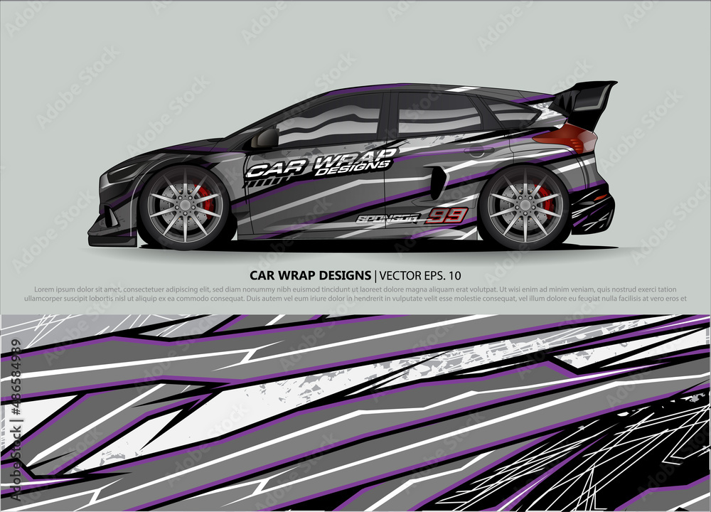 car wrap design. simple lines with abstract background vector car wrap design. simple lines with abstract background vector
