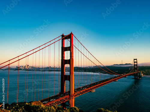 Golden Gate bridge in sunset
