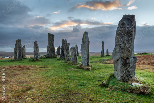 Calanais standing stones on the Isle of Lewis in Scotland, United Kingdom