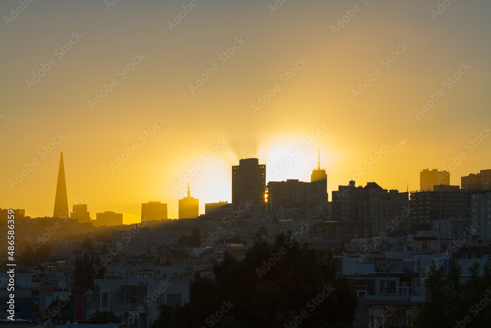 Sunrise Behind San Francisco Sunrise Behind San Francisco