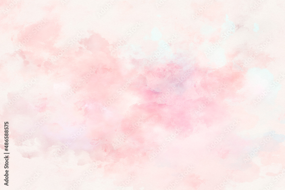 Beautiful abstract watercolor background in shades of pastel peach and pink.