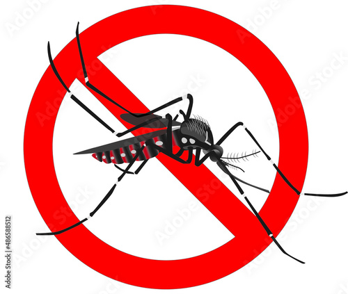 anti mosquito sign and symbol in vector illustration