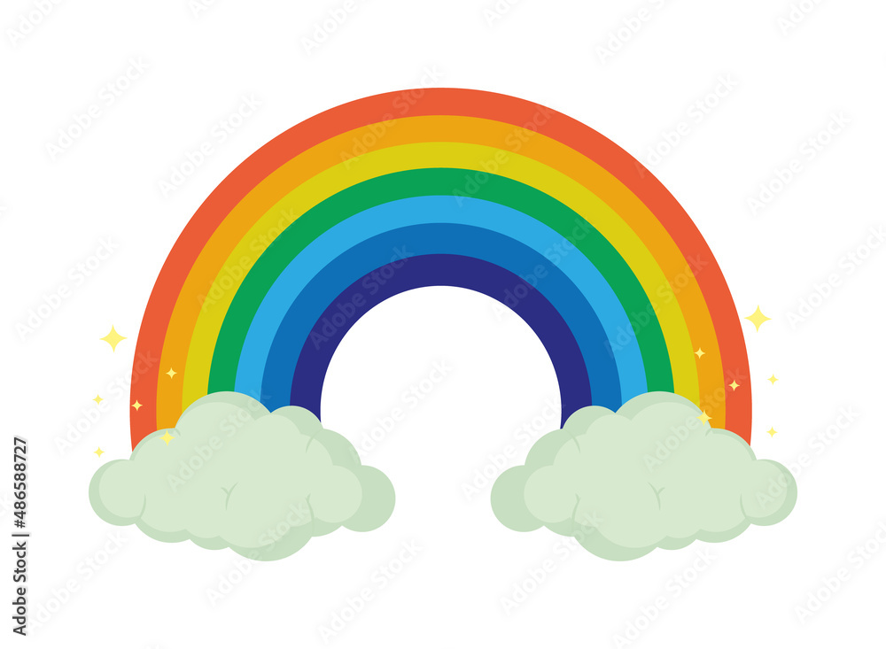 rainbow and clouds rainbow and clouds