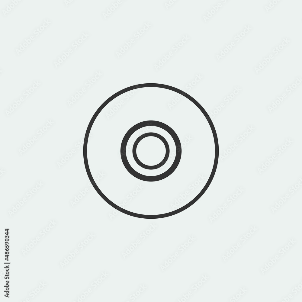 CD vector icon illustration sign CD vector icon illustration sign